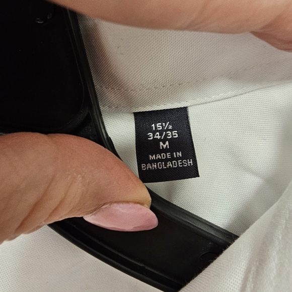 Tommy Hilfiger Men's Classic White Regular Fit  Shirt Size 15 1/2 34/35 - Picture 3 of 7